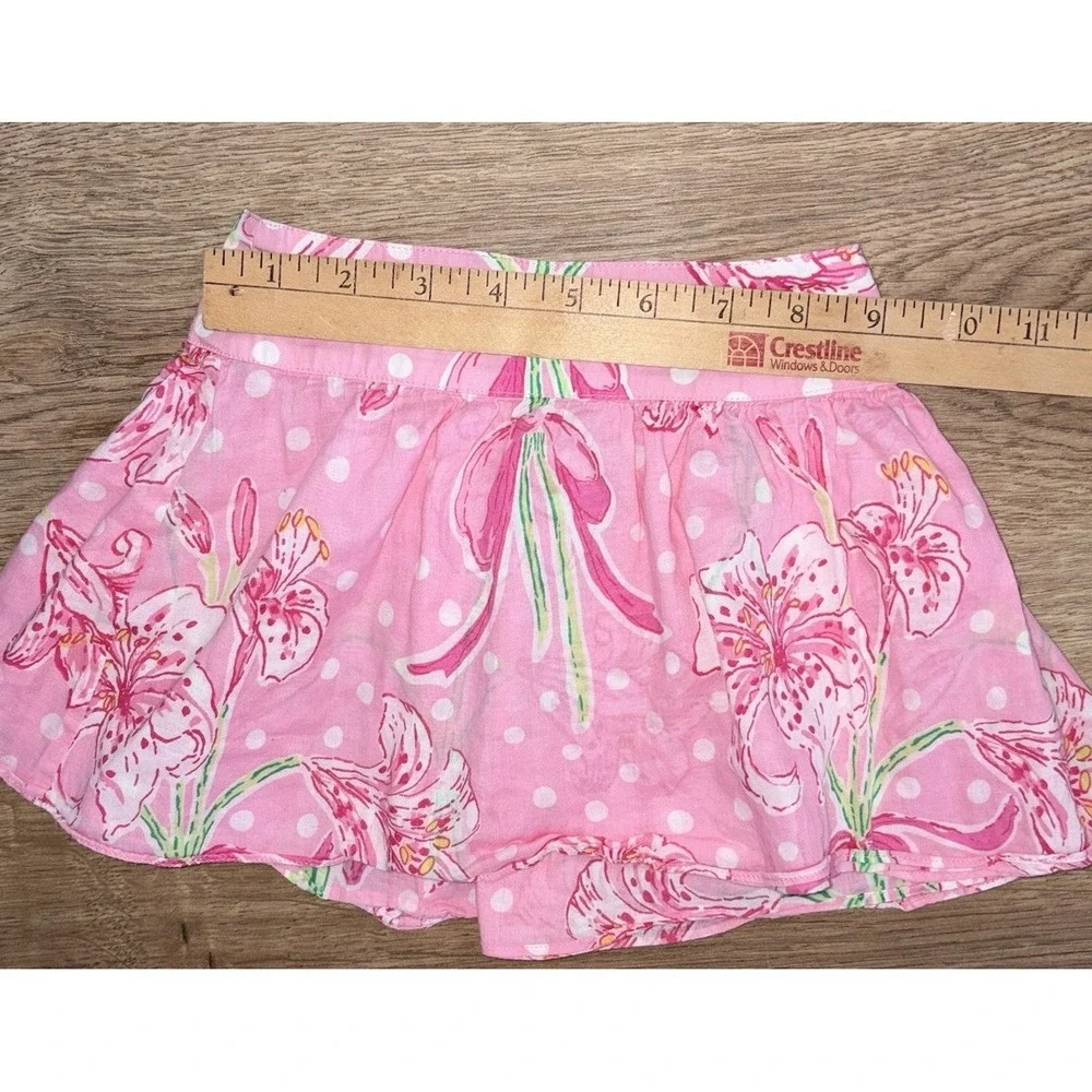 Lilly Pulitzer‎ Skirt Toddler 2T Green Pink Floral Polka Dot Vintage